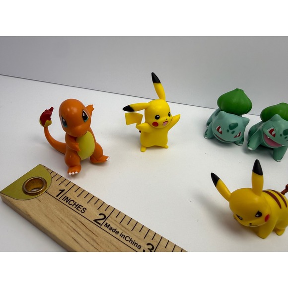 Pokemon Mini Figure Lot 8pc Pikachu Charmander Bulbasaur Squirtle WCT 2018 2019 - Picture 5 of 8